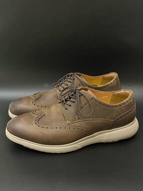 Florsheim Dash Wingtip Oxford Shoes Brown Comfortech Mens Sz 10 W